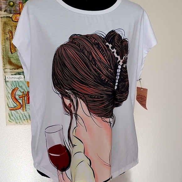 Boutique Brand Tops - 💟5/$25💟NWT "Don't Wine About It" Shirt size Large LAST ONE EVER!